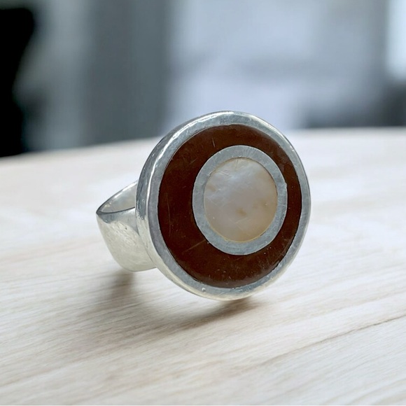 🌺 Soul Flower Sterling Silver Inlay Ring - Picture 5 of 12